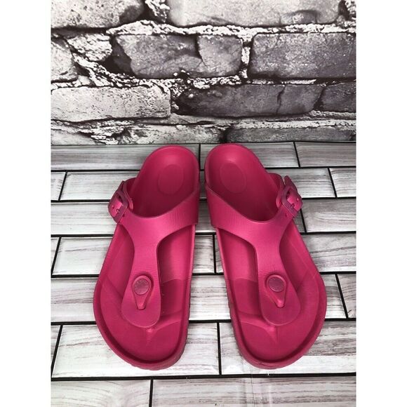 Birkenstock Gizeh Eva Pink Foam Thong Flip Flop Girls Youth Size 3M US/33EU - Picture 11 of 16
